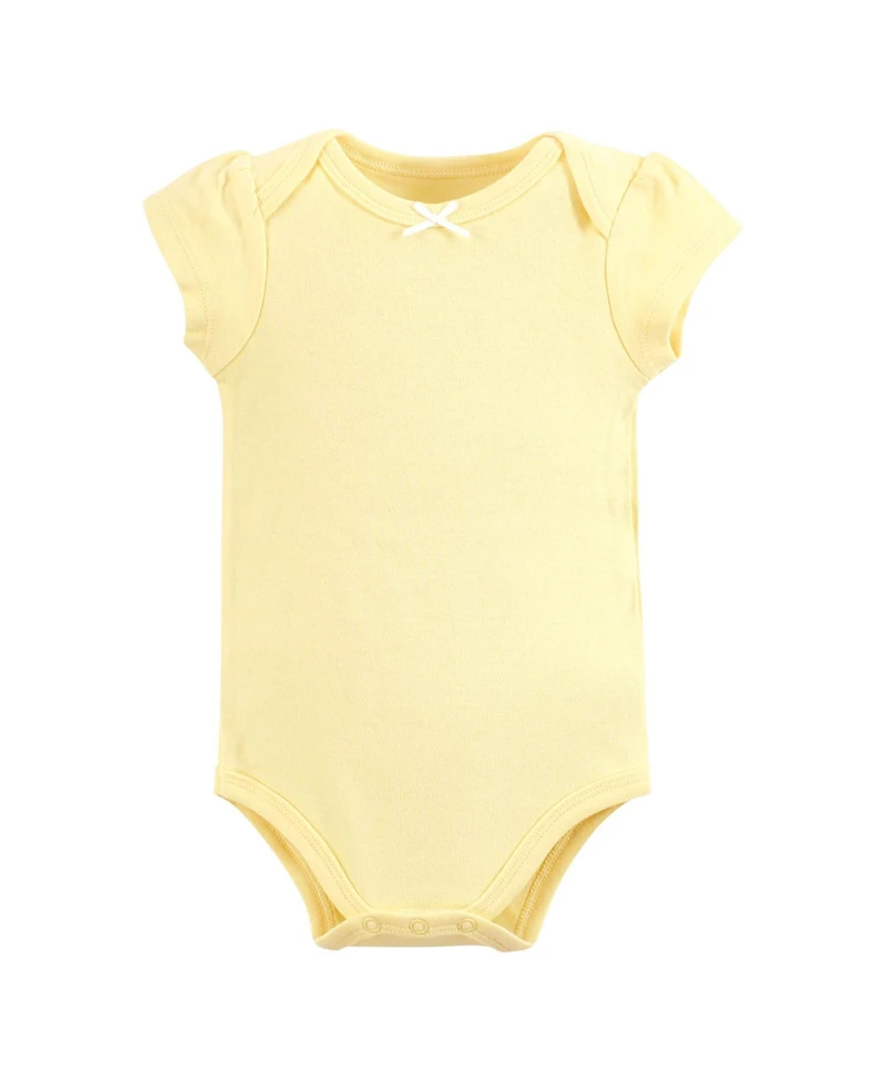 Hudson Baby Girls Essential 5-Piece Cotton Bodysuit Set