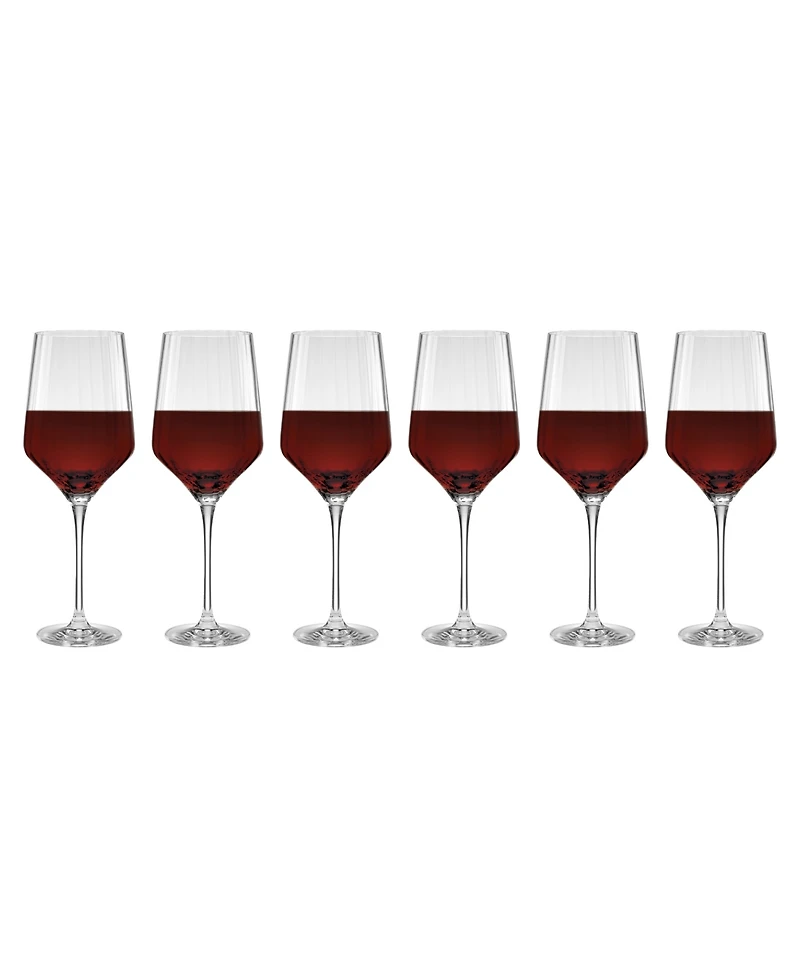 Lenox Tuscany Classics Angled Optic Wine Glasses, Set Of 6
