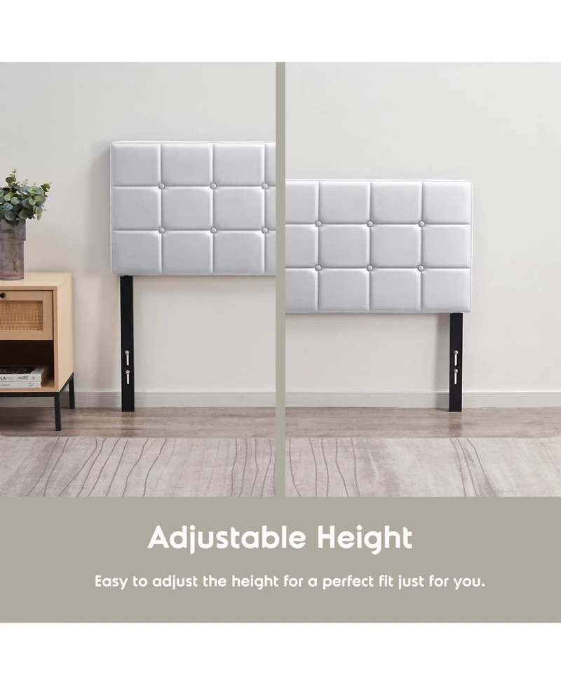 Clara Clark Button Tufted Upholstered Headboard