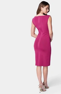 Bebe Women's Cap Sleeve V-neck Mini Bandage Dress