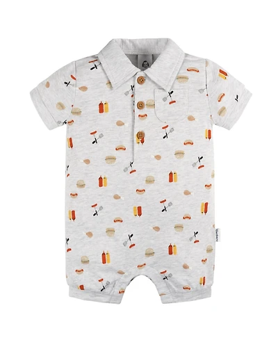 Gerber Baby Girls Collared Romper