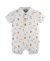 Gerber Baby Girls Collared Romper