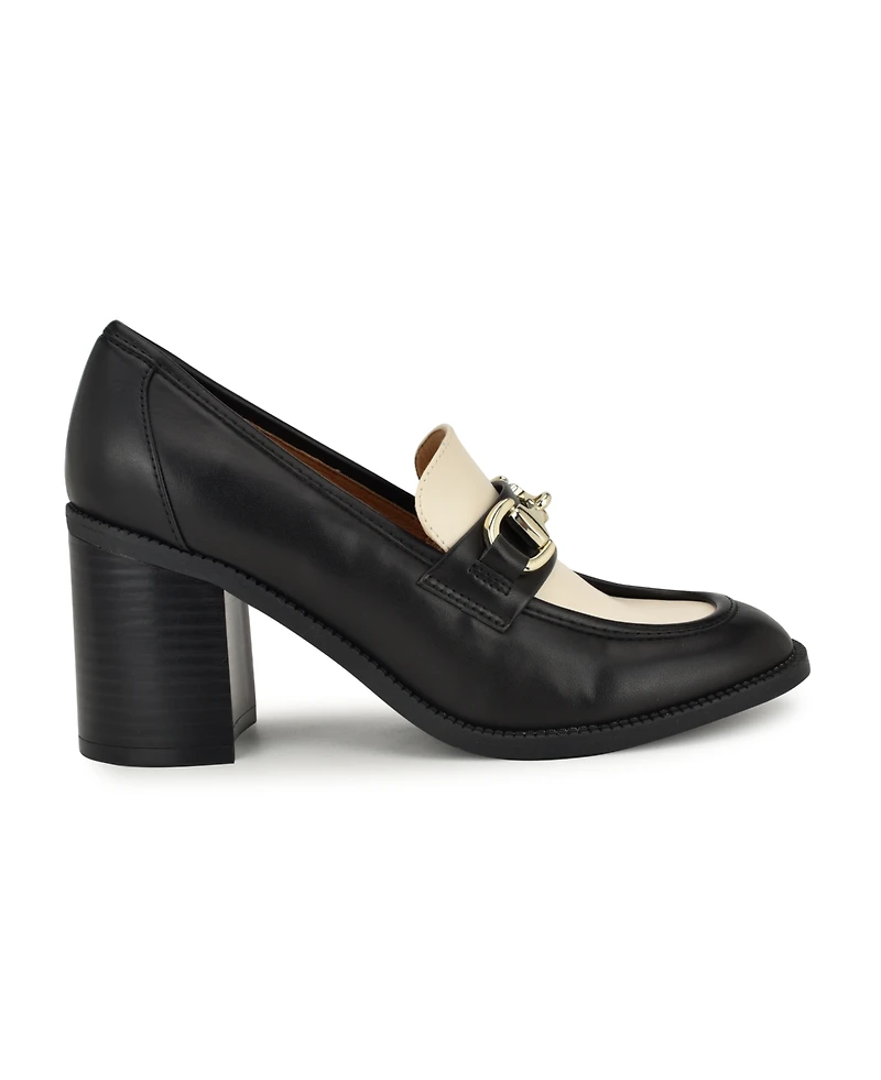 Nine West Women's Koolo Bit Slip-On Block Heel Loafers