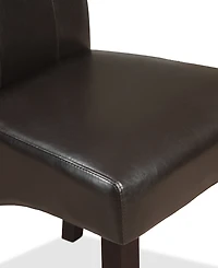 Verona Faux Leather Set of 2 Tufted Parson Chairs