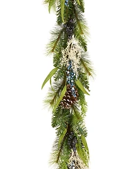 National Tree Company Blueberry Fields Garland, 6 feet.