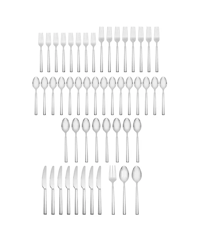 Cambridge Silversmiths Stainless Steel Drew Mirror 51-Piece Flatware Set, Service for 8