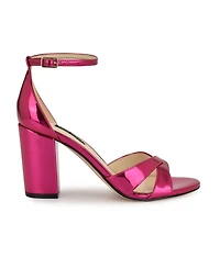 Nine West Women's Saile Criss-Cross High Block Heel Sandals