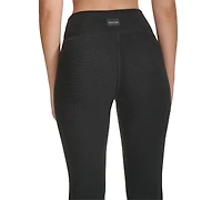 Calvin Klein Performance Women's Tech Waffle-Knit Flare-Leg Pants