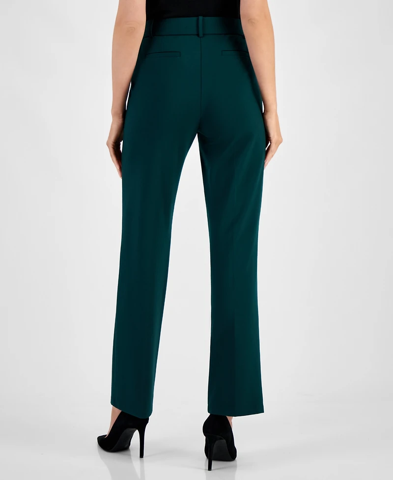 Kasper Women's Mid-Rise Pull-On Straight-Leg Pants, Regular & Petite