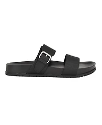 Calvin Klein Women's Landesa Double Band Flat Slip-On Sandals