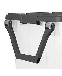 Sterilite 160 Qt Latching Stackable Wheeled Storage Box Container w/ Lid, 2 Pack