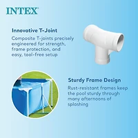 Intex 86" x 23" Rectangular Frame Above Ground Outdoor Splash Swimming Pool