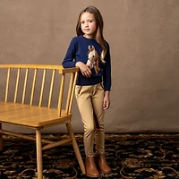 Hope & Henry Girls Horse Intarsia Pullover Sweater