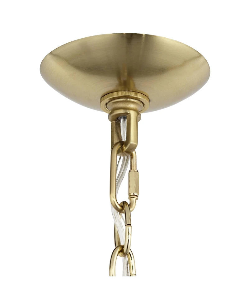 Vienna Full Spectrum Magrite Gold Hanging Chandelier Lighting 26 1/2" Wide French Clear Crystal Curved Arm 6-Light Fixture Dining Room House Foyer Ent