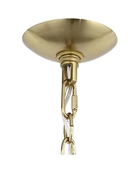 Vienna Full Spectrum Magrite Gold Hanging Chandelier Lighting 26 1/2" Wide French Clear Crystal Curved Arm 6-Light Fixture Dining Room House Foyer Ent