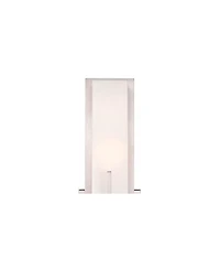 Possini Euro Design Midtown Modern Wall Light Sconce Satin Nickel Hardwired 4 1/2" Wide Fixture White Glass Rectangular Shade for Bedroom Bathroom Bed
