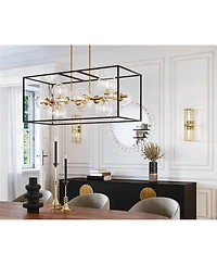 Possini Euro Design Modern Wall Light Sconce Warm Brass Hardwired 18 3/4" High 2-Light Fixture Open Frame Bedroom Bathroom Hallway
