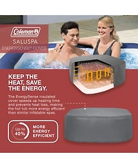 Bestway Coleman Hawaii AirJet Inflatable Hot Tub with EnergySense Cover, Blue