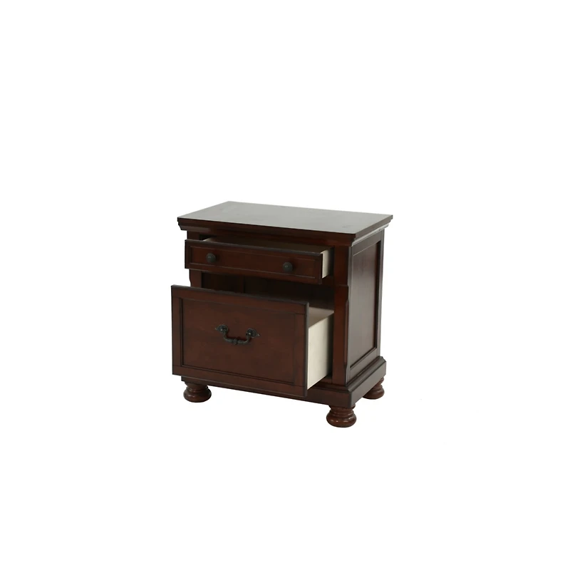 Simplie Fun Nightstand In Antique Cherry