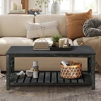 Streamdale Antique Coffee Table with Shelving
