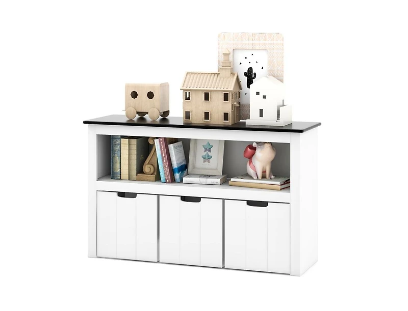 Slickblue Kids Toy Storage Organizer with Blackboard Top-3-Drawer