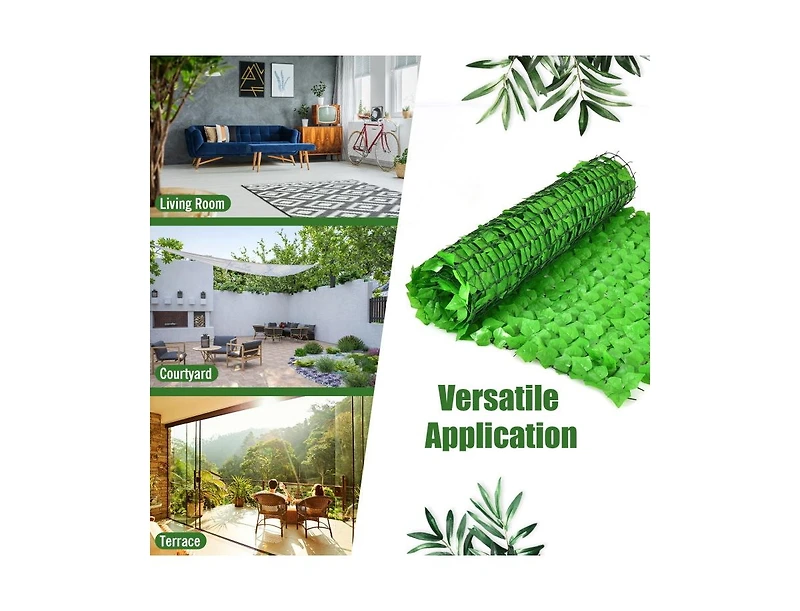 Slickblue 118 x 39 Inch Artificial Ivy Privacy Fence for Fence and Vine Decor