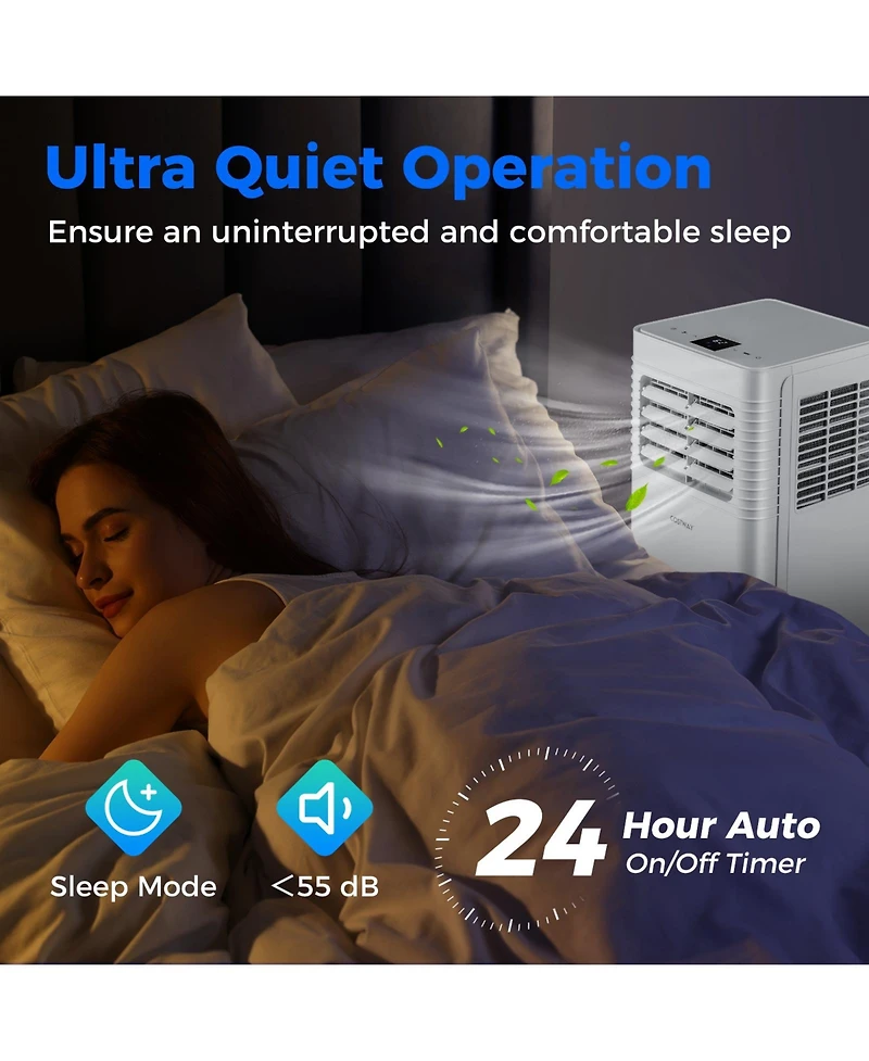 Portable Air Conditioner 3 in 1 Ac Unit with Fan and Dehumidifier-8000 Btu