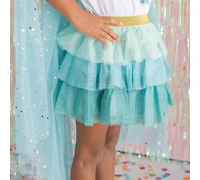 Sweet Wink Little and Big Girls Aqua Petal Tutu Skirt