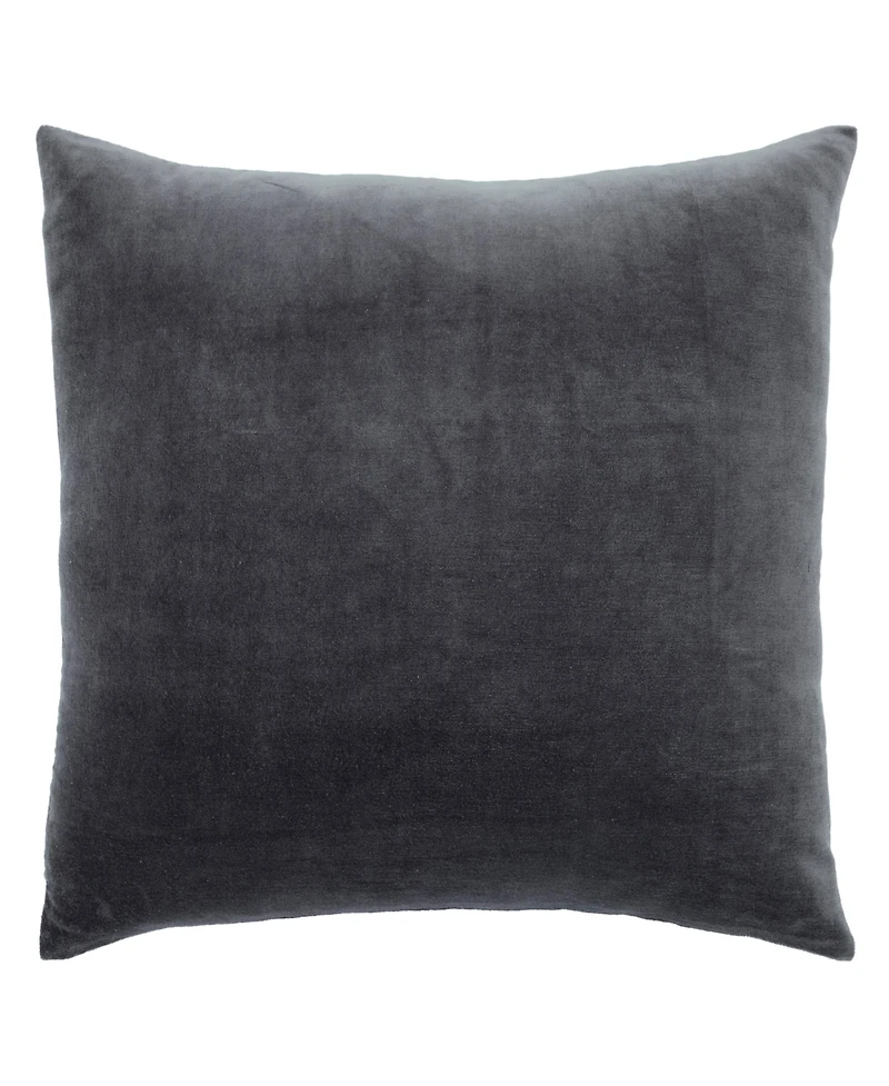Ihi Home Solid Velvet Pillow Front and Back Velvet, 22"Sq