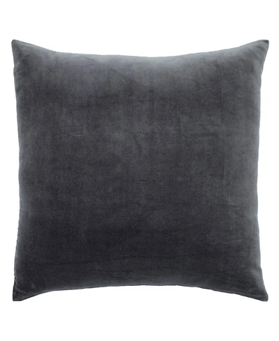 Ihi Home Solid Velvet Pillow Front and Back Velvet, 22"Sq