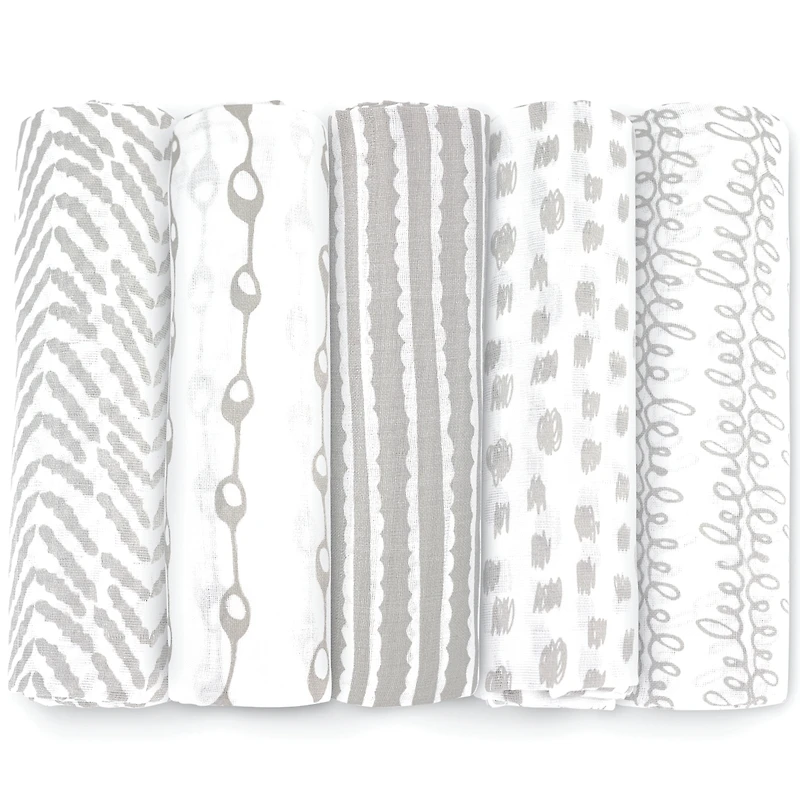 Bublo Baby Muslin Cotton Swaddles Blanket 5 Pack