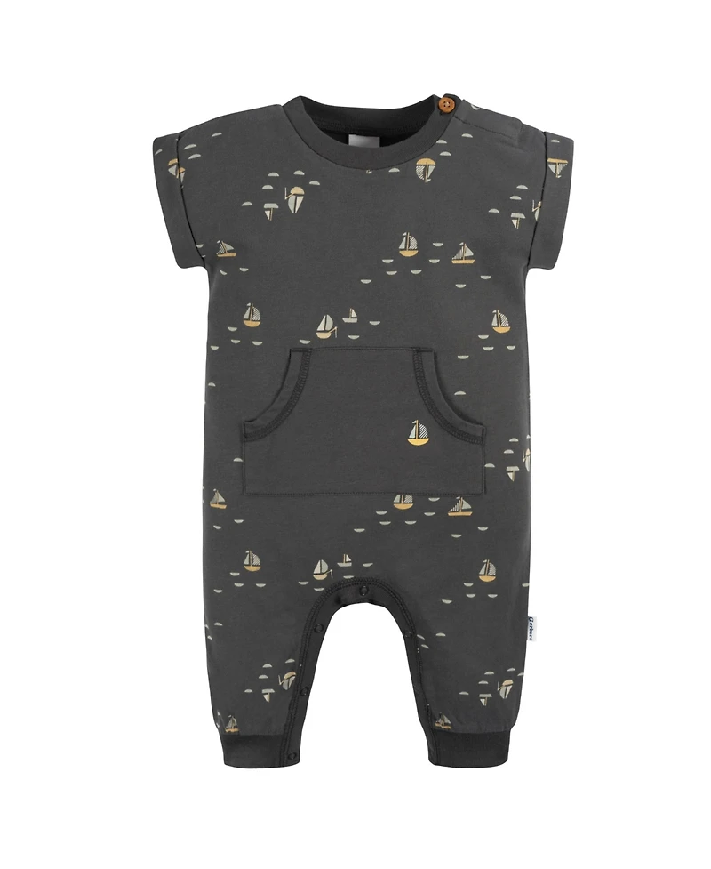 Gerber Baby Girls Short Leg and Long Romper Set, 2 Pack