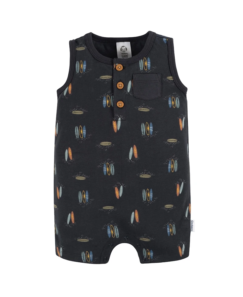 Gerber Baby Girls Short Leg and Long Leg Romper Set, 2 Pack