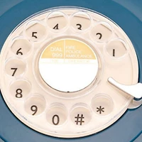 Gpo Retro GPO746WIVR 746 Desktop Rotary Dial Telephone - Azure Blue