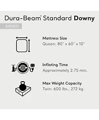 Intex 10 Inch Dura-Beam Standard Downy Air Mattress, Queen (Pump Not Included)