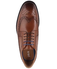 Bar Iii Men's Asherr Long Wing Brogue Leather Dress Shoes, Created for Macy's