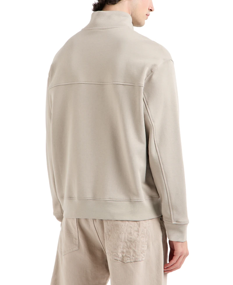 A|X Armani Exchange Men's Quarter-Zip Long-Sleeve Sweatshirt