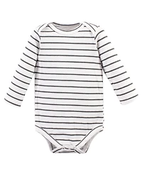 Hudson Baby Boys Cotton Long-Sleeve Bodysuits 5pk