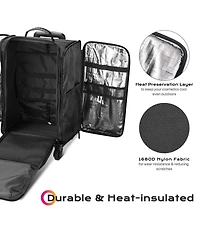 Byootique Soft Sided Rolling Makeup Train Case Cosmetic Organizer Travel Artists