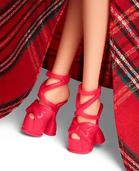 Barbie Signature 2024 Holiday Barbie Fashion Doll, Seasonal Collector Gift, Dark Brown Hair with Plaid Gown