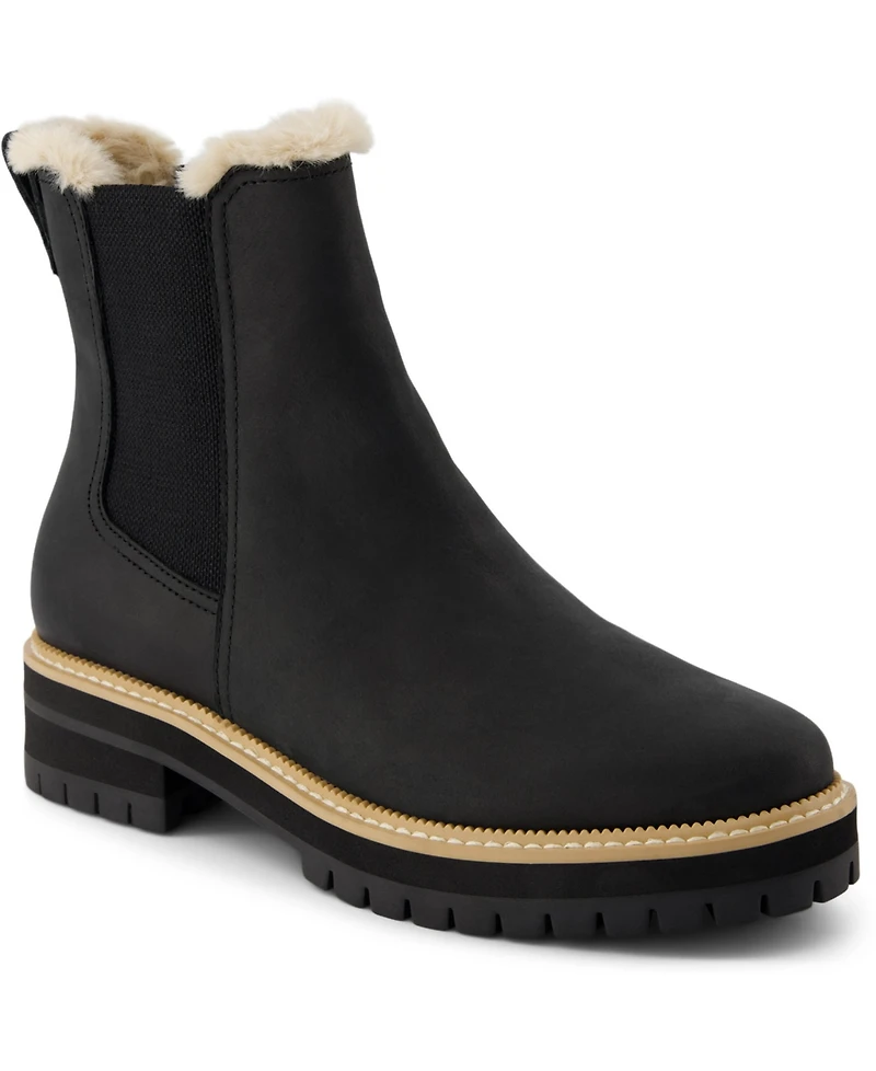 Toms Women's Bennet Faux Fur Chelsea Lug Booties
