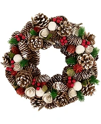Northlight White Wooden Artificial Christmas Wreath - 14-Inch