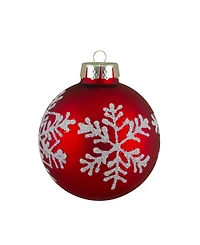 Northlight Set of 12 Red Glass Christmas Ornaments