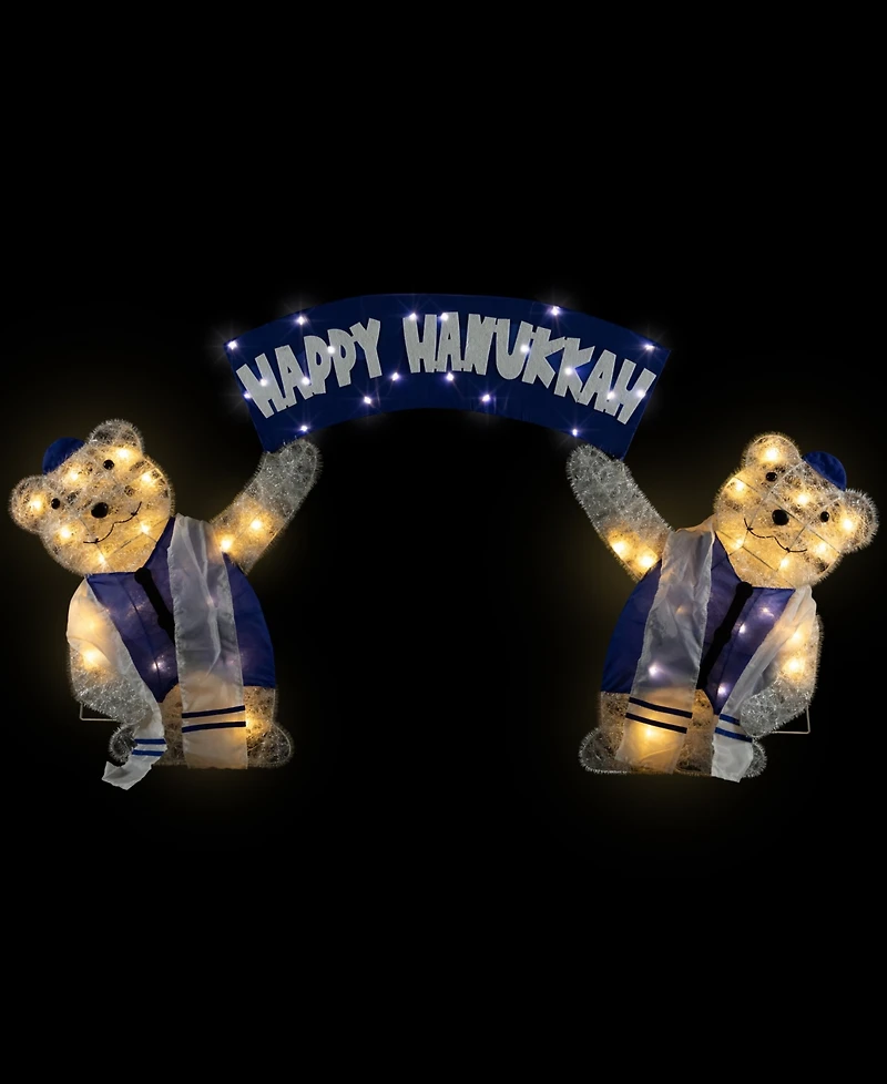 Northlight Led Polar Bear "Happy Hanukkah" Sign - 30-Inch
