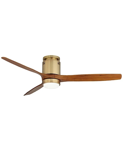 Casa Vieja 52" Windspun Modern Indoor Ceiling Fan 3 Blade Led Light Remote Control Soft Brass Finish Motor Bedroom Hugger Dc Motor