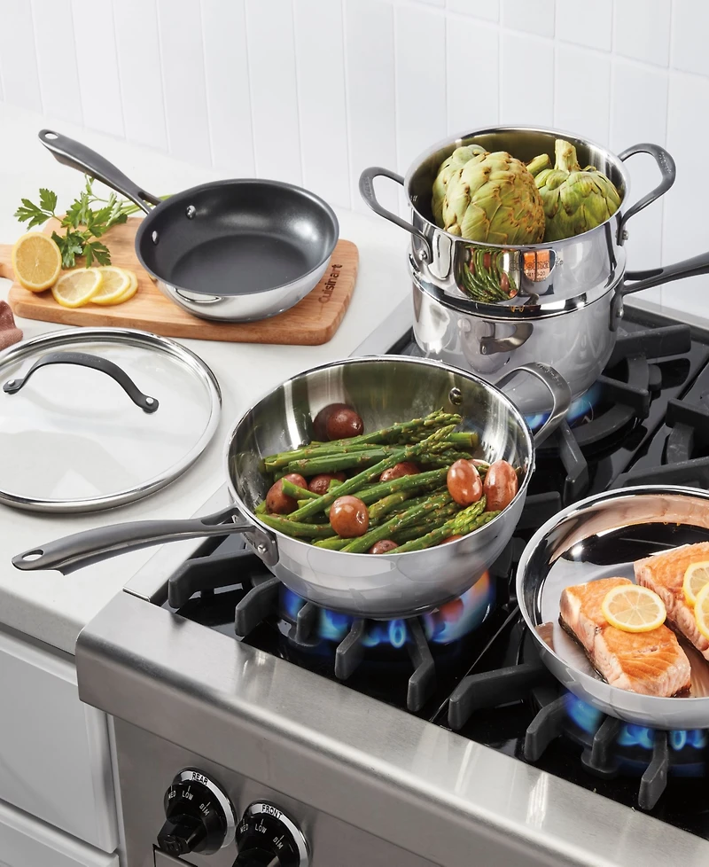 Cuisinart Radiant Pro Stainless with Brushed Titanium Finish Cookware Set, 11-Pc.