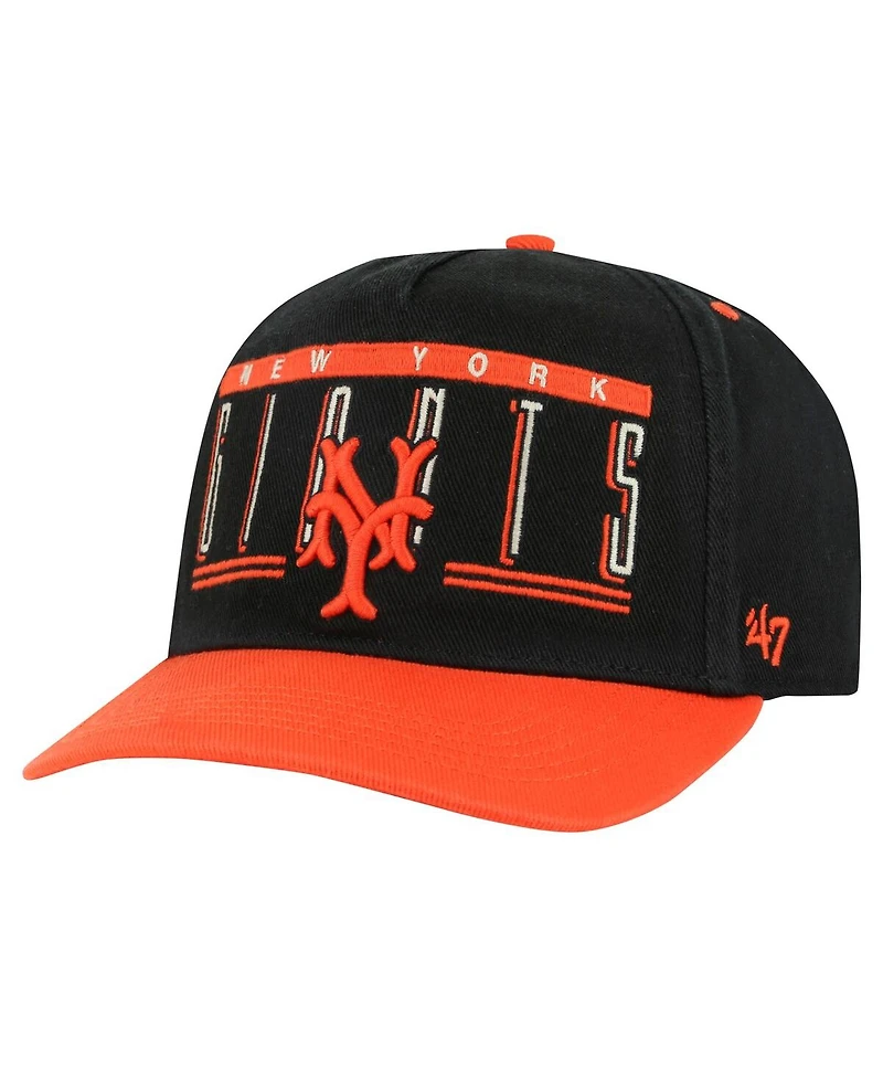 '47 Brand Men's Black Ny Giants Double Headed Baseline Hitch Adjustable Hat