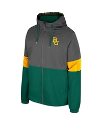Colosseum Men's Charcoal Baylor Bears Miles Full-Zip Hoodie Jacket