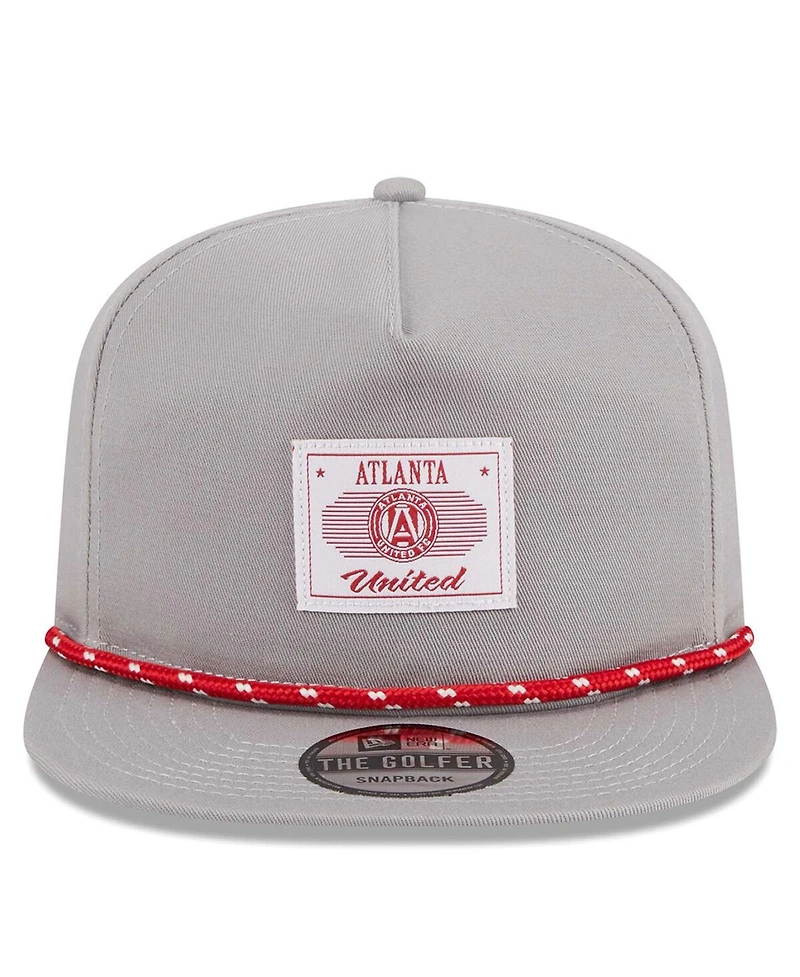 New Era Men's Gray Atlanta United Fc Established Patch 9FORTY A-Frame Trucker Adjustable Hat