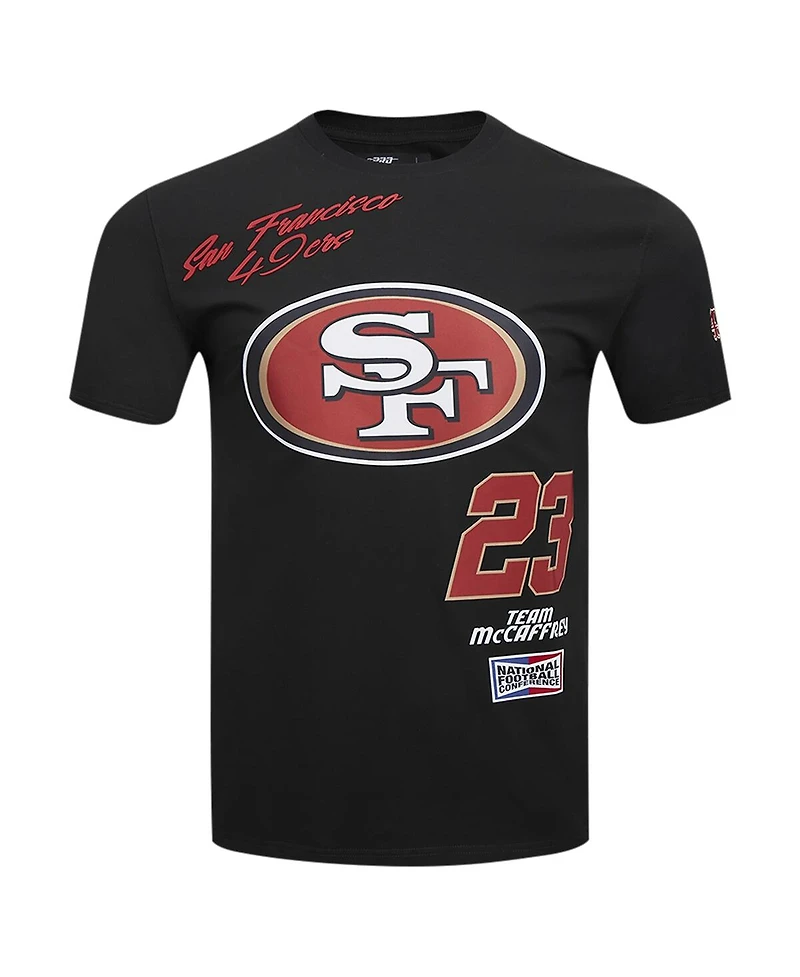 Pro Standard Men's Christian McCaffrey Black San Francisco 49ers Fast Lane Name Number Player T-Shirt